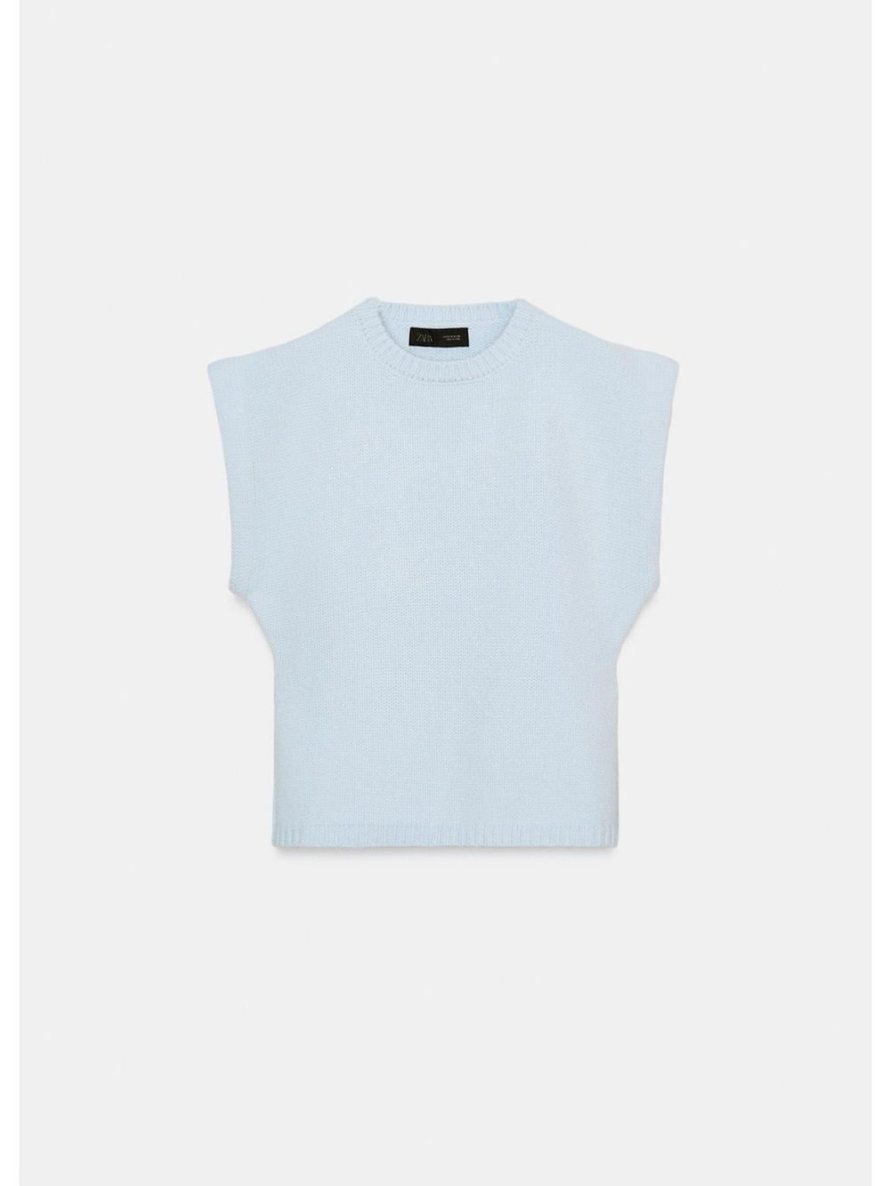 Zara Knit Vest With Defined Shoulders